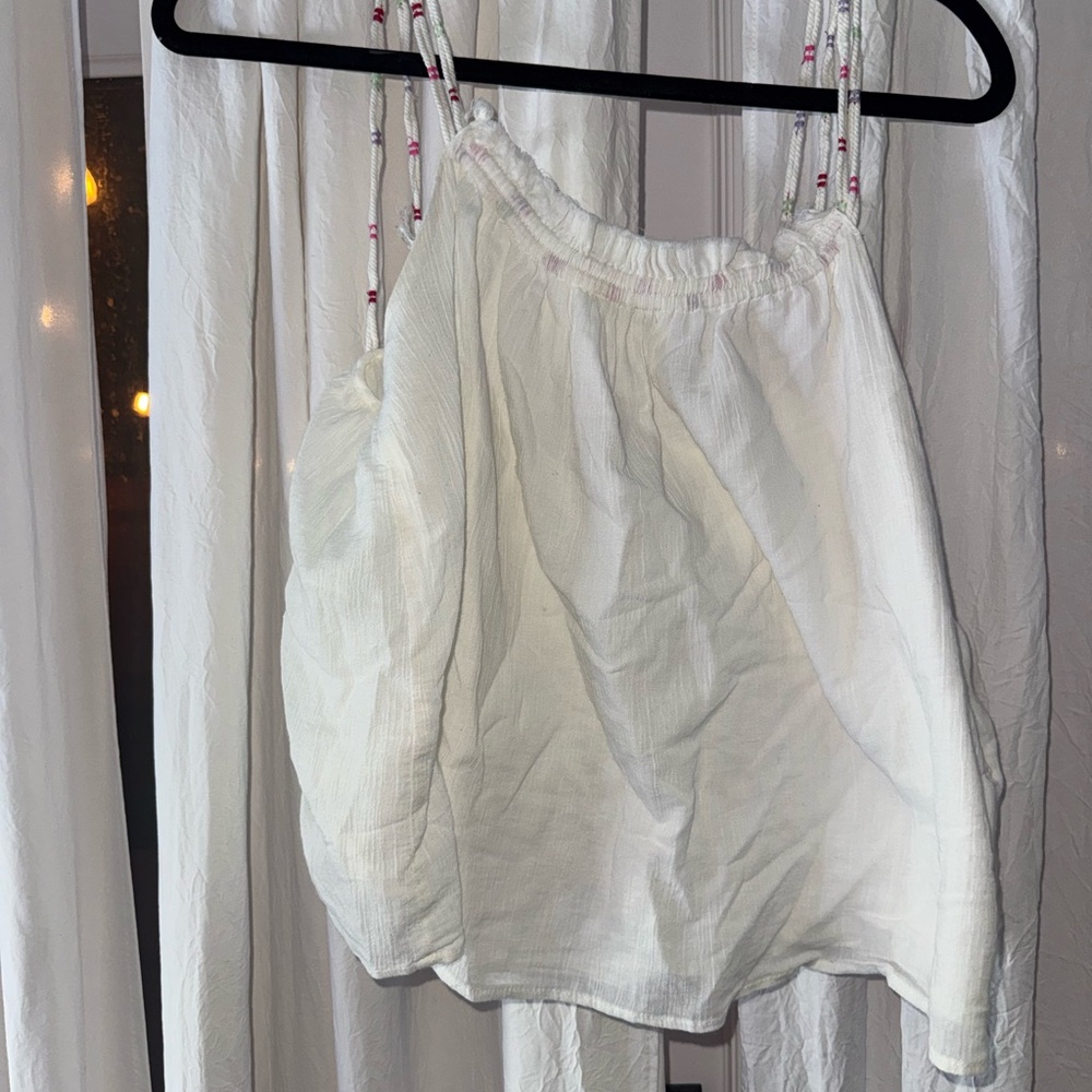 Zara White Sleeveless Blouse